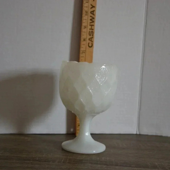 Vtg Milk Glass Pedestal Dish - Picture 2 of 6